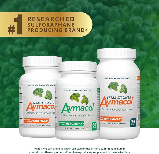 Nutramax Avmacol #1 Researched Sulforaphane Producing Brand, Nutramax Laboratories Consumer Care Supplement for Detoxification, Antioxidant Support and Overall Wellness, 60 Tablets