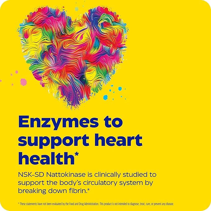 Enzymedica, Natto-K, Nattokinase Supplement, Promotes Heart Health & Circulation, 30 Count