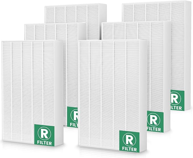6 Pack HPA300 Filter Replacement Compatible With Honeywell HPA300, HPA200, HPA100, HPA090 Series and HPA5300 Air Purifier, H13 True Replacement,Filter R (HRF-R3 & HRF-R2 & HRF-R1)