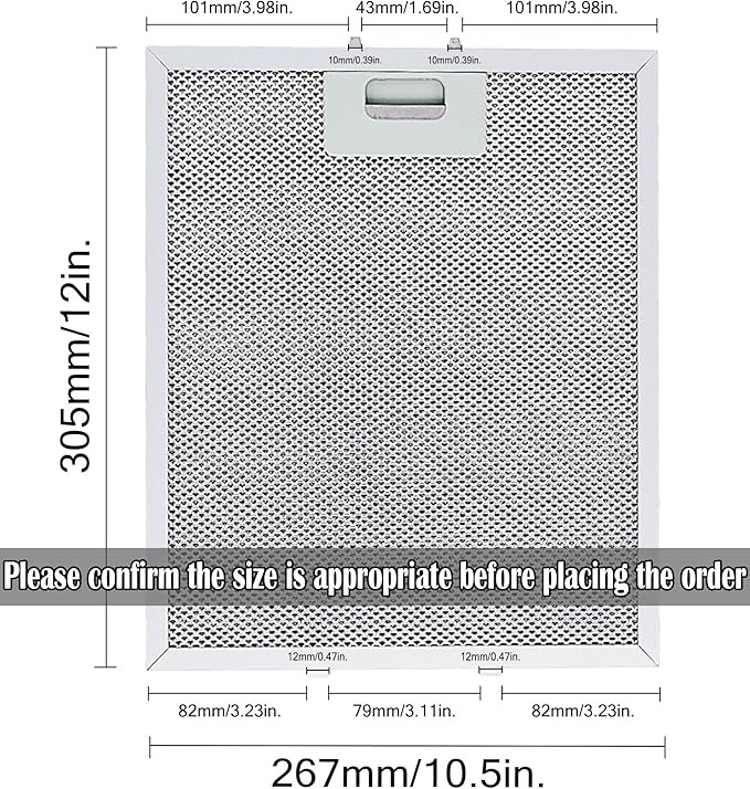 𝑼𝒑𝒅𝒂𝒕𝒆𝒅 W10169961A Aluminum Range Hood Filters Replacement 3 Pack 10.5 x 12 Inch by Wadoy, 3-Layer Aluminum Mesh Range Hood Filter Metal Slip Joints Compatible with Whirl-pooll