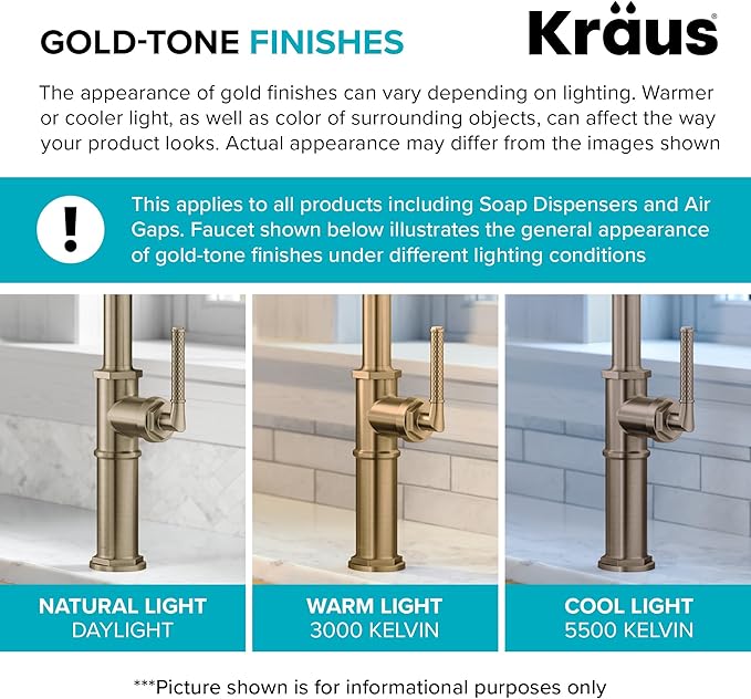 KRAUS Bolden Single Handle Drinking Water Filter Faucet for Reverse Osmosis or Water Filtration System in Spot-Free Antique Champagne Bronze, FF-104SFACB