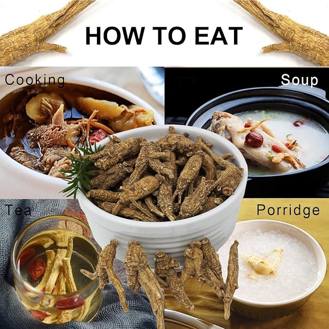 Wisconsin American Ginseng 8OZ, American Wisconsin Ginsengss Slices Root 西洋参/花旗参 Energy for Men & Women Ginseng in Soup, Tea Smoothies Large 4 Ounce 2 Box