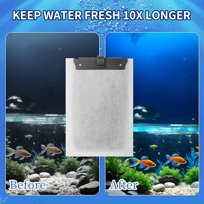 10Pack Medium Aquarium Filter Cartridge Compatible with Whisper Bio-Bag Power Filters,ReptoFilter 10i IQ10 PF10 Power Filters,Fish Tank Filters 10 Gallon