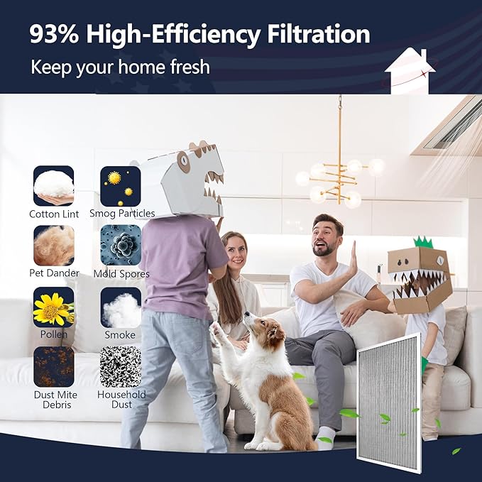 14x24x1 Lifetime Electrostatic Air Filter, MERV 8 Washable Aluminum AC/HVAC Furnace Filter, Reusable Permanent Air Filter, Easy to Clean, Healthier Home/Office (Actual Size:13.50x23.38x0.82)