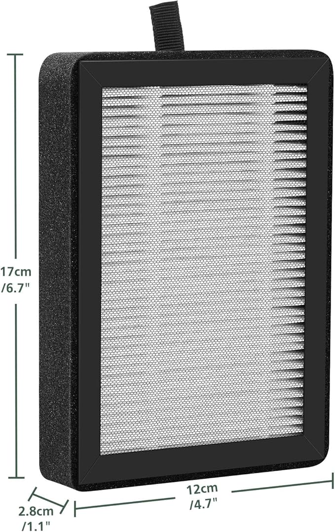 6 Pack LV-H128 Replacement Filter Compatible with LEVOIT LV-H128 / PUURVSAS (HM669A) / ROVACS (RV60) Air Purifiers, 3-in-1 HEPA, Activated Carbon Layer and Pre-Filter