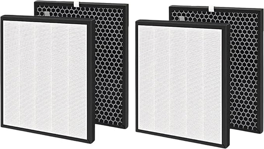 Nispira LV-PUR131 Filter Replacement for Levoit Air Purifier LV-PUR131 3-in-1 HEPA Carbon 2 Sets