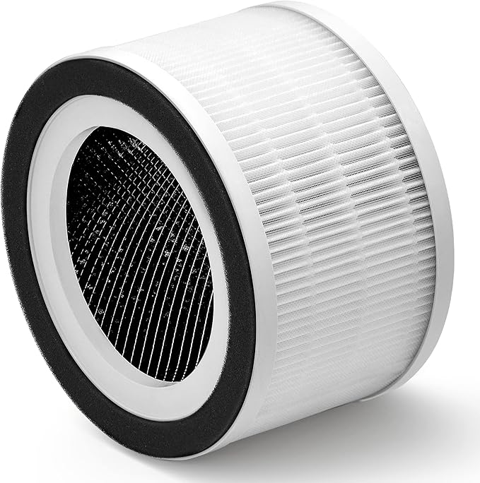 True HEPA Filter Replacement Compatible with Afloia Air Filter Replacement Fillo/Halo and Allo Air Filter, Match ASIN: B088FHCS83/B07JG1R2GB/B07WR2CT7V, 3-IN-1 Filtration, 1-Pack