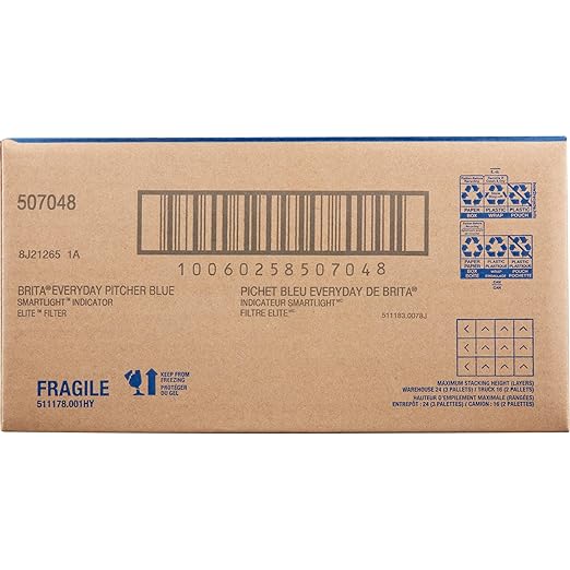 Brita Everyday Elite Water Filter Pitcher, Removes 99% of Lead, Includes 1 Filter, 10-Cup Capacity, Blue