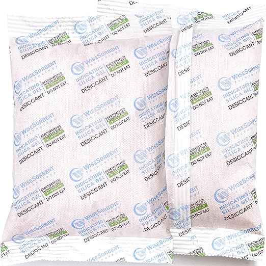 10Pcs 500 Gram Rechargeable Desiccant Packs, Indicating (Orange to Dark Green) Silica Packets, Gun Safe Dehumidifier, Silica Gel Packets for Storage, Desiccant Moisture Absorbers
