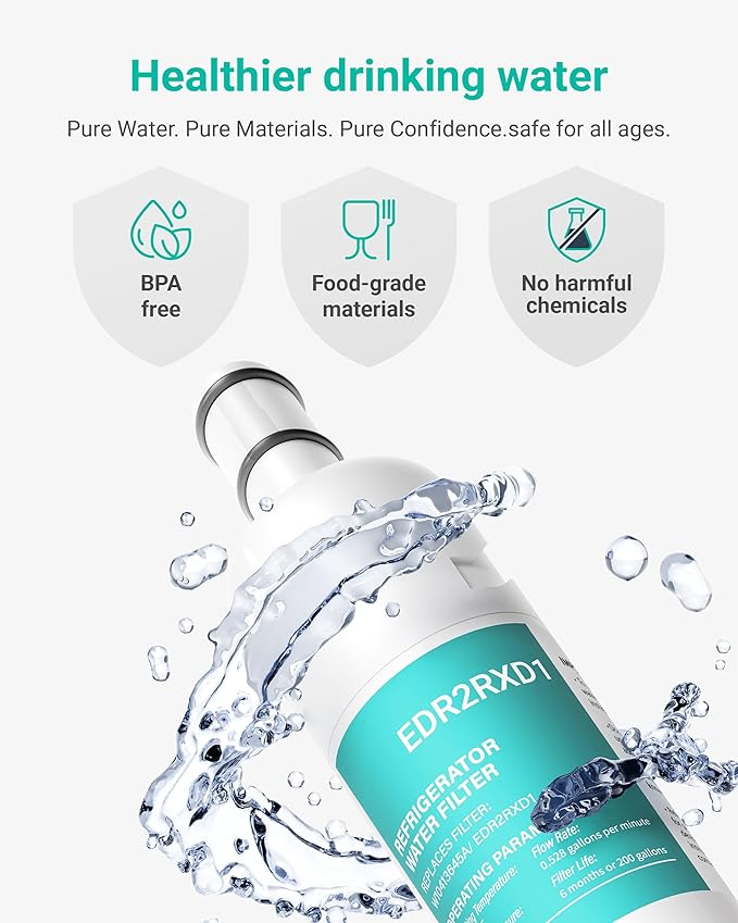 W10413645A Water Replacement, Compatible with KAD2RXD1, EDR2RXD1, WHR2RXD1, P9KB2L, P9RFKB2L, 9903, 9082, 469082, 2 Pack