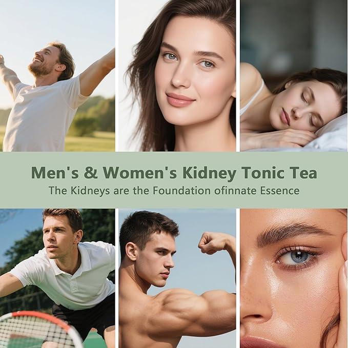 Ginseng Six Treasure Tea Kidney Tea, Ginseng Five Treasures Natural Chinese Traditional Herbal Organic Kidney Cleanse Detox & Repair for Men Women(1 Box/15 Bags)