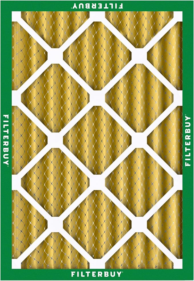Filterbuy 24x25x4 Air Filter MERV 11 (MPR 1200) Allergen Defense Replacement (5-Pack), Electrostatic Pleated HVAC AC Furnace Filters, Made in USA (Actual Size: 23.75 x 24.75 x 3.63)