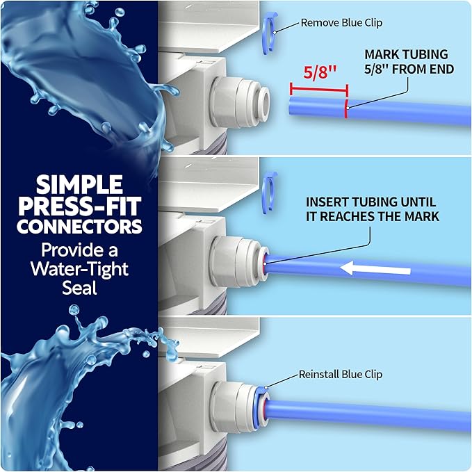 Aquatic Life Color Changing Deionization DI Resin for Hydroponic Reverse Osmosis Water Filter System RO Filtration Unit, Single Canister