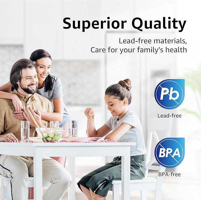 Overbest Replacement for GE® RPWFE, RPWF (Built-in CHIP) Refrigerator Water Filter,Compatible with GFE28GYNFS, GFE28GELDS, 3 Filters