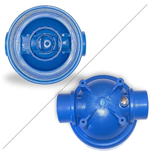 10 Inches European Design Transparent Standard Whole House Water Filter System with Presser Relief Valve, 3/4” Inlet/Outlet Brass Port and Yearly Supply (3) Block Activated Carbon Cartridges 5 Micron