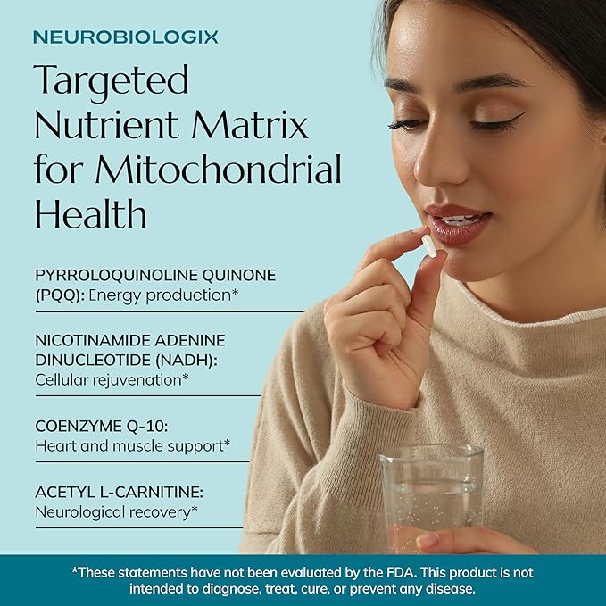 Mito Cell PQQ Supplement for Optimal Mitochondrial Support - Pyrroloquinoline Quinone Supplement to Promote Enhanced Energy & Performance & Cognitive Function - with CoQ10, NADH, Vitamin C & More