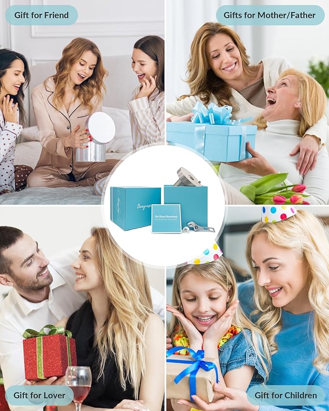 Filtered Shower Head for Hard Water, KDF-55 Filter Dermatologist Recommended for Softening Hard Water, Advanced Filtration for Hair and Skin (CP)