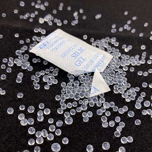 Food Grade Silica Gel Desiccant Packets, 2 Gram 250Pcs Desiccant Packs for Moisture Control, Rechargeable Silica Gel Packets Moisture Absorbers for Storage