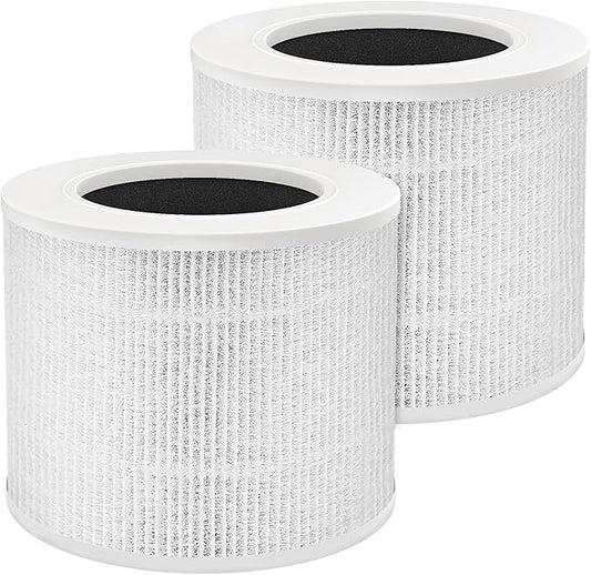 2 Pack H13 True HEPA Core Mini Replacement Filter for LEVOIT Core Mini Air Purifiers, 3-in-1 HEPA, High-Efficiency Activated Carbon