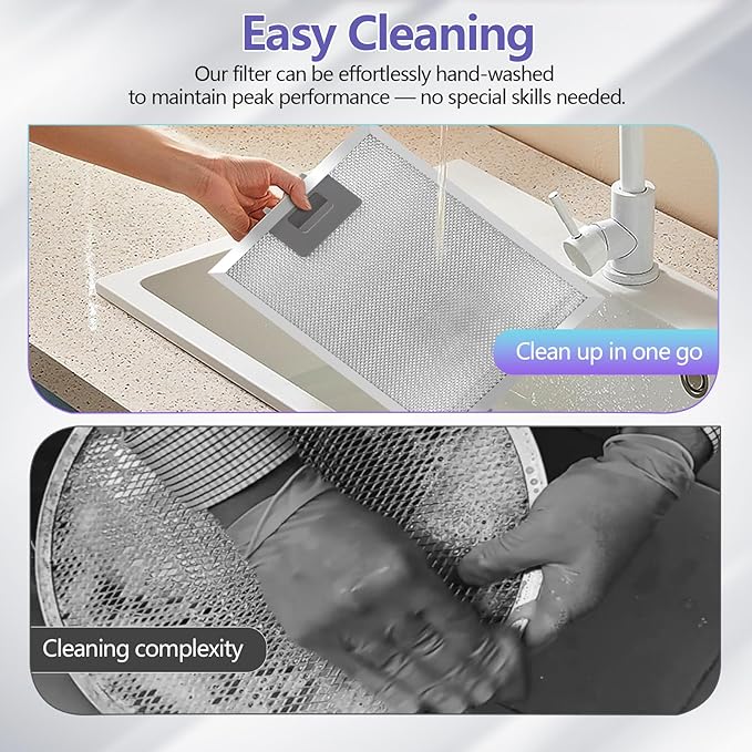 2 Pack-S97018029 Range Hood Filter Replacement, 5-Layer Aluminum Mesh Hood Vent Grease Filter for Broan B5 Series, Alternative 1932913, 9"x10.25" x0.35"(Aluminum)