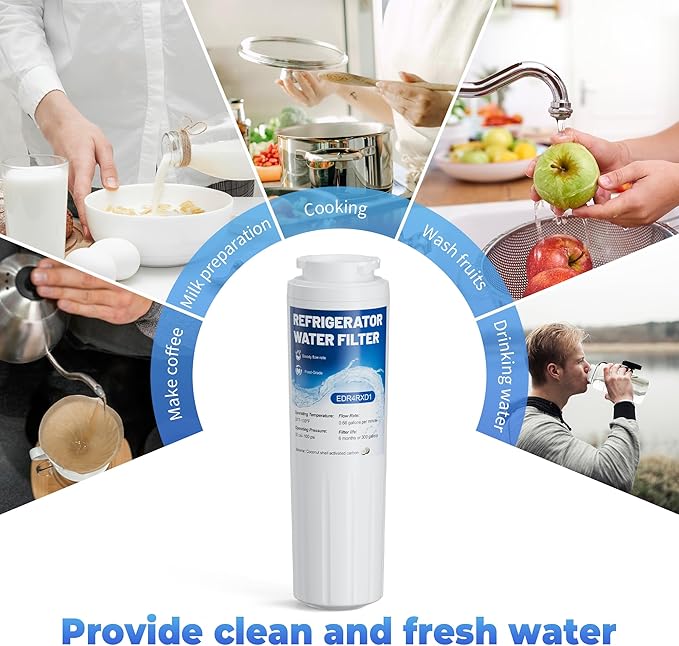 EDR4RXD1 Compatible with UKF8001,Filter 4,4396395,UKF8001AXX,PURICLEAN II, UKF8001AXX-200,UKF8001P,469006 Water Filter, Pack of 2,By YPMQY