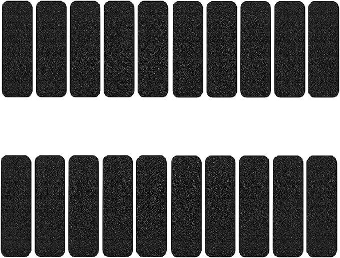 FINGUOLA 20 Pack Ceiling Fan Filters for Blades, Activated Coconut Carbon Fan Filter for Ceiling Fan, Easy-Stick Universal Air Filter for Common Household Contaminants