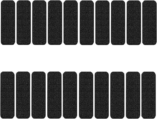 FINGUOLA 20 Pack Ceiling Fan Filters for Blades, Activated Coconut Carbon Fan Filter for Ceiling Fan, Easy-Stick Universal Air Filter for Common Household Contaminants