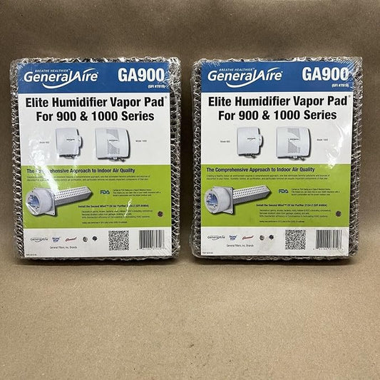 2 PACK compatible with GeneralAire GA900 Humidifier Water Filter PAD PANEL for 900 & 1000 Humidifiers - GFI #7919 GA19, WHITE, GA900pads