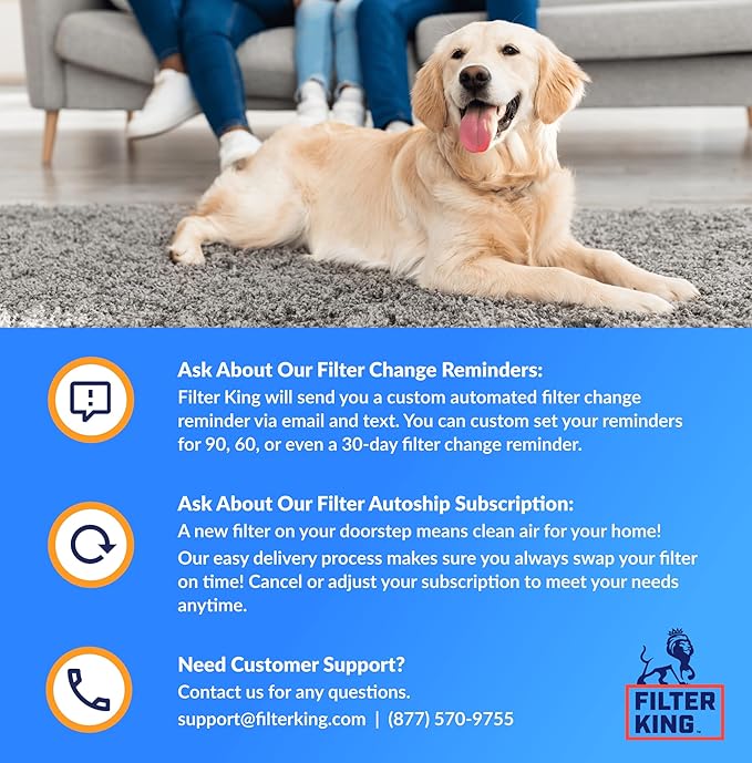 Filter King 16x64x1 Air Filter | 4-PACK | MERV 8 HVAC Pleated A/C Furnace Filters | MADE IN USA | Actual Size: 16 x 64 x .75"