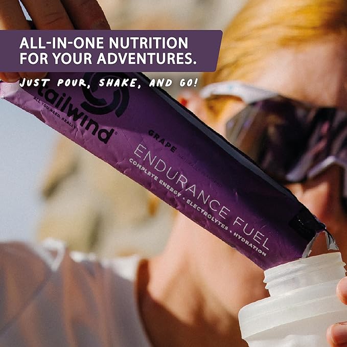 Tailwind Grab-and-Go Endurance Fuel Single Serve Assorted Flavors (Pack of 8) - Hydration Drink Mix with Electrolytes, Carbohydrates - Non-GMO, Gluten-Free, Vegan, No Soy or Dairy