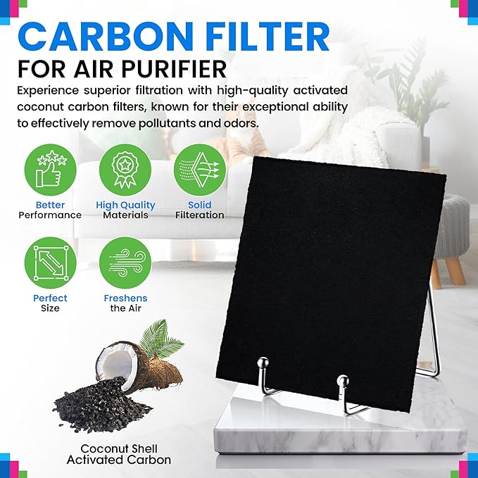 Bagean Activated Carbon Pre Filter A Replacement - Compatible with Honeywell HPA300 Air Purifier Series - Fits Honeywell HPA300 Prefilter A - Air Filters Absorb Odors and Freshen Your Home (6-Pack)