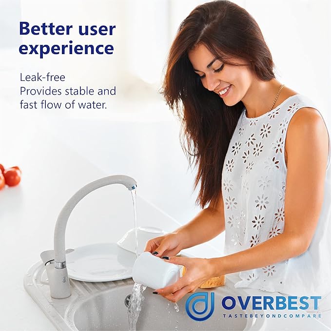 Overbest FXHSC 10" x 4.5" Whole House Water Filter, Replacement for GE FXHSC, Culligan R50-BBSA, Pentek R50-BB and DuPont WFHDC3001, American Plumber W50PEHD, GXWH40L (3 Pack)