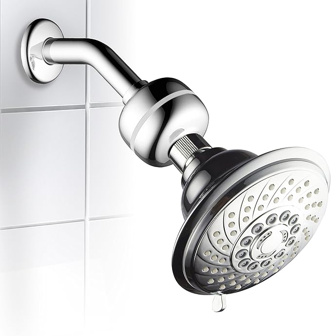 Advanced High Intensity Super Compact Universal Shower Filter with Replaceable Enriched KDF Shower Filter Cartridge by Hotel Spa AquaCare. Use with Any Shower Head, Handshower Or 3-Way Shower Combo