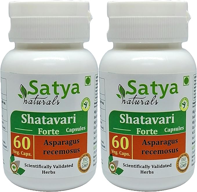 Generic Capsule Shatavari Forte (Asparagus racemosus) Capsules, Pack of 60 x 500 mg. Veg. Capsules (Set of 2)
