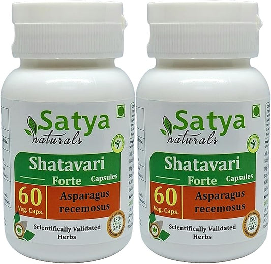 Generic Capsule Shatavari Forte (Asparagus racemosus) Capsules, Pack of 60 x 500 mg. Veg. Capsules (Set of 2)