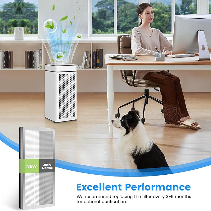 MA 40 Replacement Filter Compatible with Modify MA 40 Air Purifier, 3-in-1 High-Efficiency Filtration System, H13 True HEPA Filter and Activated Carbon Filter, 2 Pack