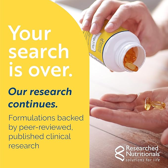 Researched Nutritionals Curcumin Pure - Clinically Researched Curcumin Extract, 46x More Absorbable Than Traditional Turmeric Extract (60 Vegan Turmeric Capsules)