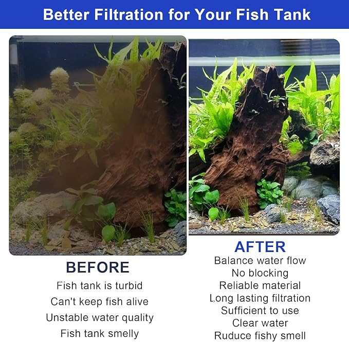 16 PCS Replacement Canister Filter Media Pad Compatible with Penn Plax Cascade 700/1000 CCF2UL/CCF3UL, Aquarium Bio Floss Pads Part, Activated Carbon Sponge Filters Pads for Fish Tank