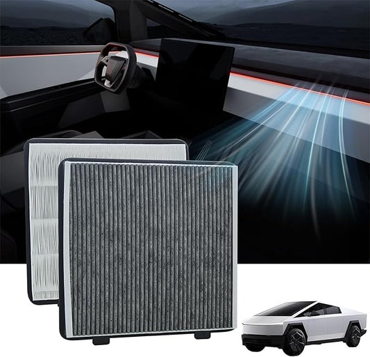 HEPA Air Filter for Tesla Cybertruck with Activated Carbon Replacement Accessories for Trunk Air Inlet(1 Pack)
