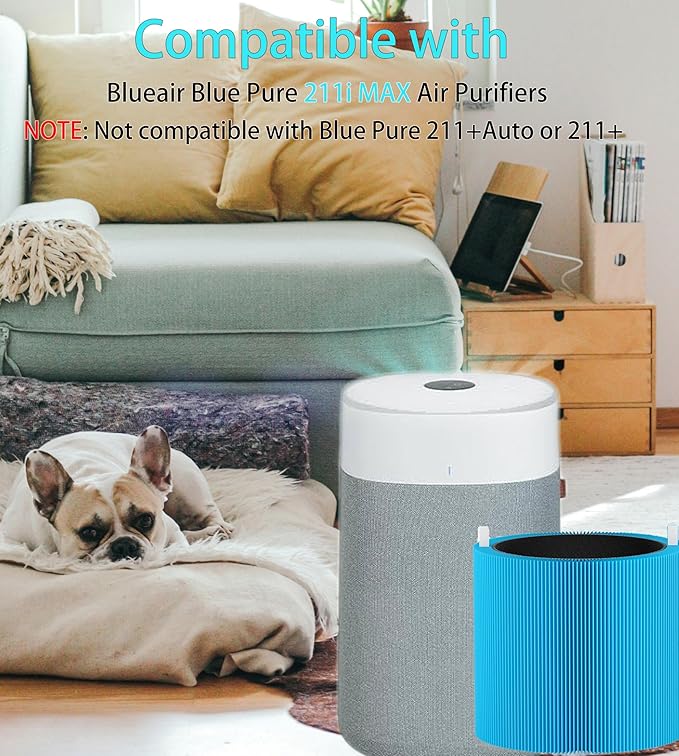 211i Max AllergenBlock Replacement Filter Compatible with Blue Pure 211i Max Air Purifier, Premium Filter and Activated Carbon for Blue Pure 211i Max, Compare to part # F2MAX 2pack