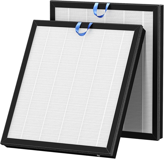 Vital 100S Filter Compatible with LEVOIT Vital 100S and Vital 100S-P Air Purifier, 3-in-1 Filtration with HEPA Filter, Efficiency Activated Carbon, Vital 100S-RF, 2 Pack