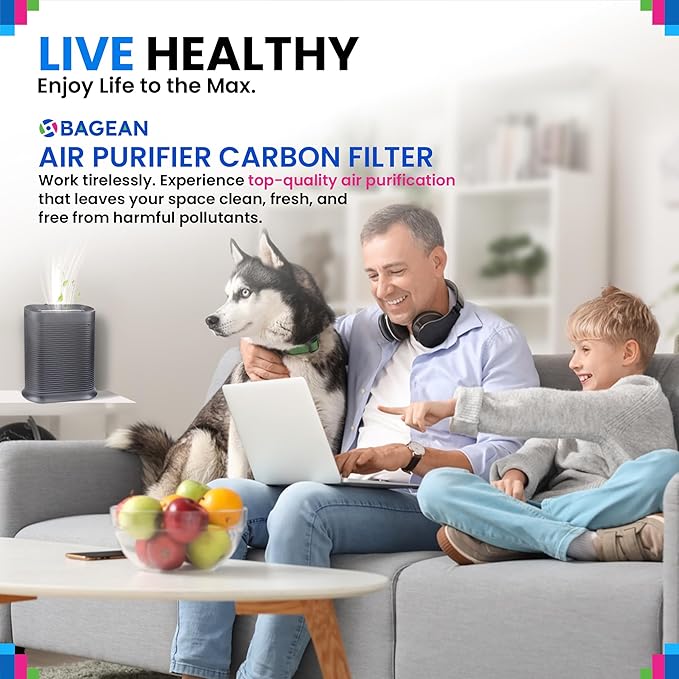 Bagean Activated Carbon Pre Filter A Replacement - Compatible with Honeywell HPA300 Air Purifier Series - Fits Honeywell HPA300 Prefilter A - Air Filters Absorb Odors and Freshen Your Home (6-Pack)