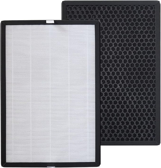 PUREBURG Replacement Filter Compatible with COLZER EPI-186 Air Purifier,2-Pack H13 HEPA Activated carbon 2-IN-1 4-Stage Filtration Air Clean Dust VOCs