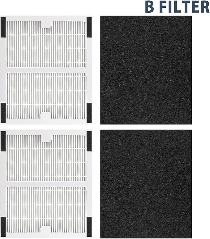Replacement Filters b for Idylis AC-2125, AC-2126, IAF-H-100B, IAP-10-125, IAPC-40-140, IAP-10-150, IAP-10-050 Air Purifiers (2 Pack)