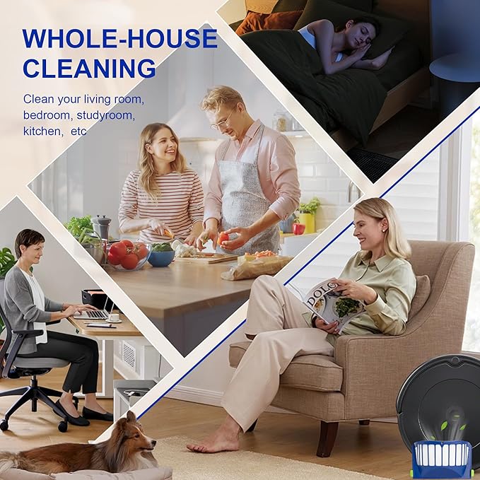 Funmit Aero Vac Filter Replacement parts for Roomba 500 & 600 Series 536 550 595 614 618 620 630 635 645 650 655 660 665 671 675 677 680 690 694 695 Vacuum Cleaner, 10 Pack