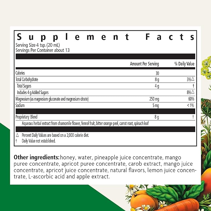 Floradix Magnesium - Liquid Herbal & Mineral Supplement for Bone Support, Digestive Health* & More - Vegetarian, Non-GMO - 8.5 fl oz