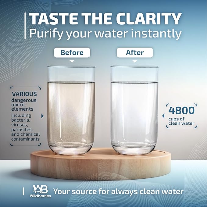 Wildberries DA29-00020B Replacement for Samsung Water Filter DA97-08006A, RS25J500DSR, RF23J9011SG, RF23J9011SR/AA, RF263TEAESG, RS25J500DSG, RF263BEAESR, HAF-CIN/EXP, RF28HFEDBSR 2-Pack