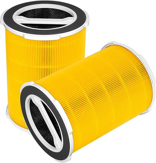 G200/G200S Replacement Filter Compatible with Ganiza G200S/G200 Air Purifier, 3-stage Filtration with Activated Carbon Filter, 2 Count,Yellow