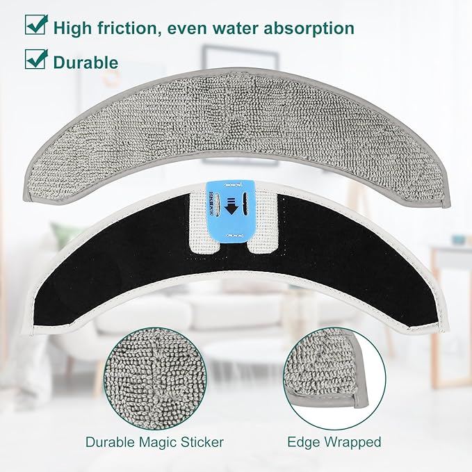 24 Pack Replacement Parts Compatible with iRobot Roomba Combo j7+/Plus Robot Vacuum Cleaner, 2 sets of multi-surface rubber roller brush 6 filters 6 side brushes 6 vacuum bags 4 Mopping Pad