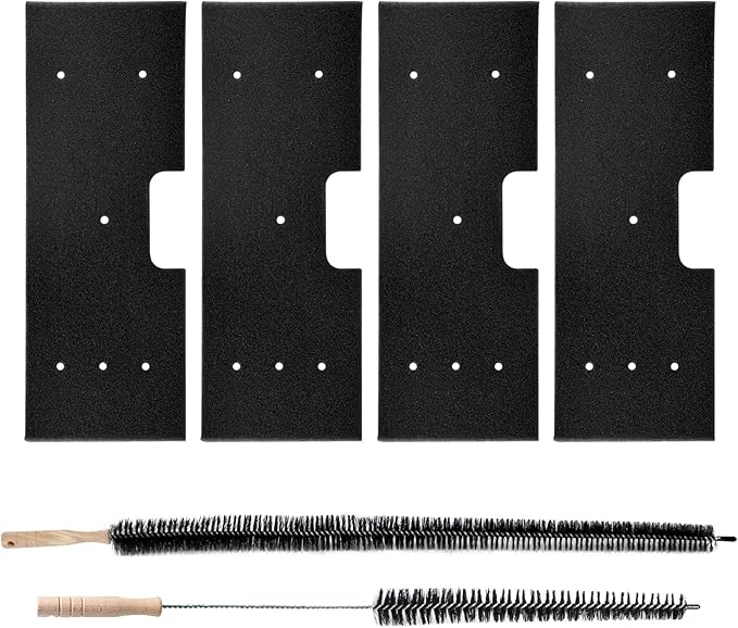 WH01X35719 Lint Filter Compatible with Ge Profile Washer Dryer Combo Foam Filter for PFQ97HSPV0DS Combo Washer Dryer Filter with Lint Brush (1 Long Handled Brush & 1 Full Bristle Brush)- 4 Pack